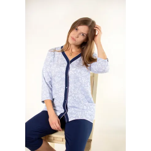 Piżama/Komplet Dresowy kolor Granatowy Rozmiar XXXL