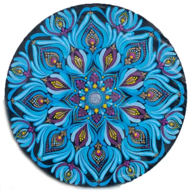 Ozdobna Mandala z intencją "Oczyszczenie i ochrona"