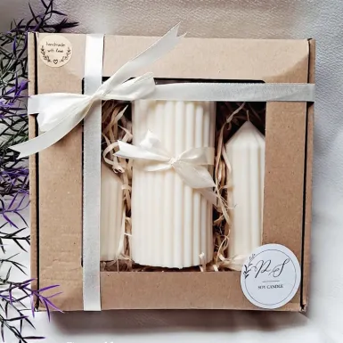 Zestaw świec sojowych walce