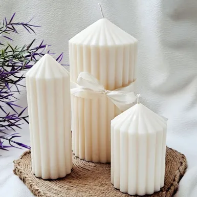 Zestaw świec sojowych walce 2