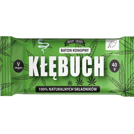 Baton Kłębuch BIO konopny 40g Baton Kłębuch BIO konopny 40g