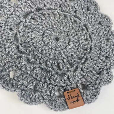 Ręcznie robiona szydełkowa podkładka kolor szary