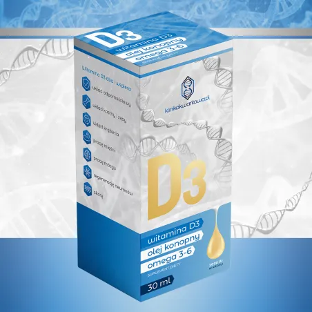 Witamina D3, Olej Konopny, Omega 3-6 Suplement Diety