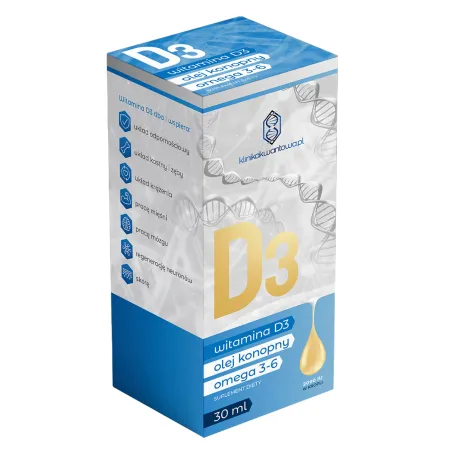 Witamina D3, Olej Konopny, Omega 3-6 Suplement Diety