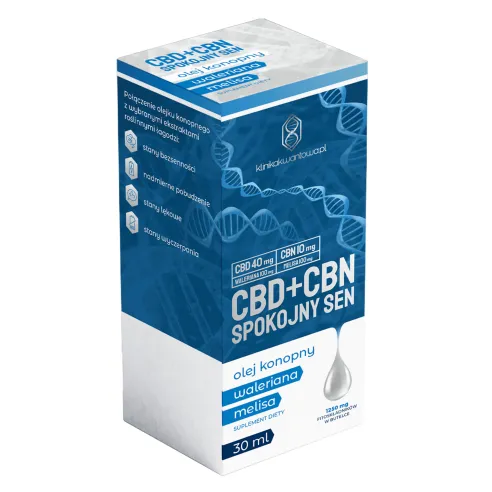 Olej CBD+CBN Spokojny Sen Olej konopny, waleriana, melisa
