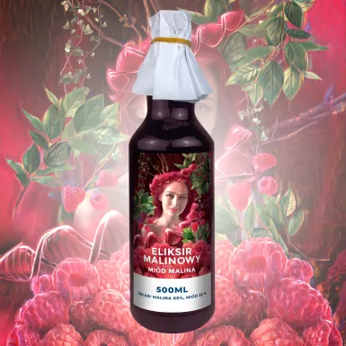 Eliksir Malina z Miodem 500ml