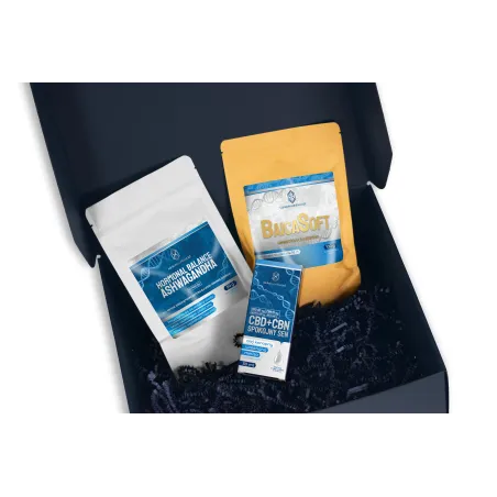 Zestaw SPOKÓJ - Ashwagandha 20:1, Baica Soft, Olejek CBD Zestaw SPOKÓJ - Ashwagandha 20:1, Baica Soft, Olejek CBD