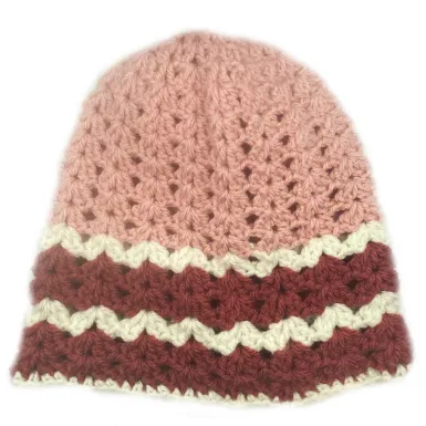 Czapka szydełkowa - paski