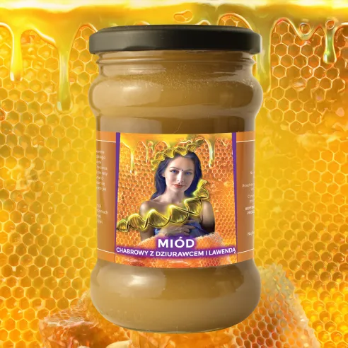 Miód Moniki Chabrowy z Dziurawcem i Lawendą - 430g