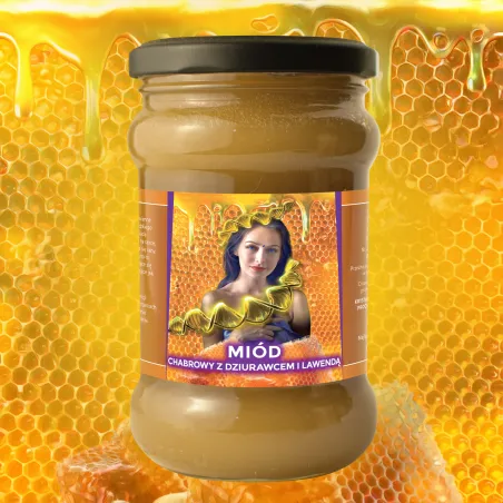 Miód Moniki Chabrowy z Dziurawcem i Lawendą - 430g