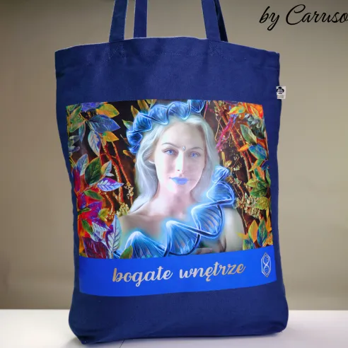 Płócienna torba w kolorze lapis lazuli