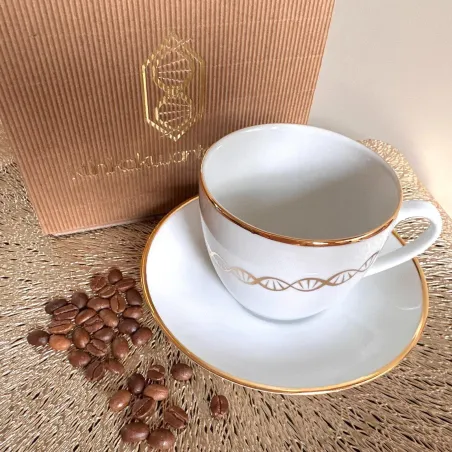 Filiżanka ze spodkiem - złota helisa Filiżanka ze spodkiem - złota helisa