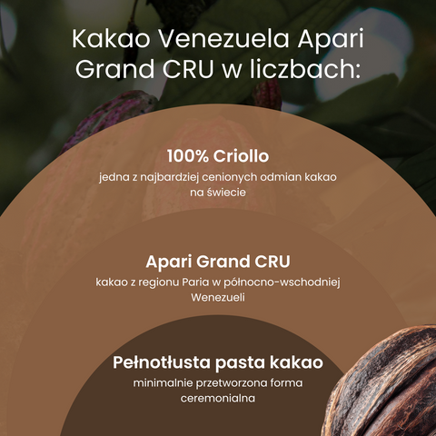 Kakao Rytualne Ceremonialne Venezuela Apari Grand CRU 100%