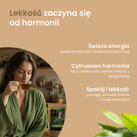 Herbata Monika Zielona - Earl Grey
